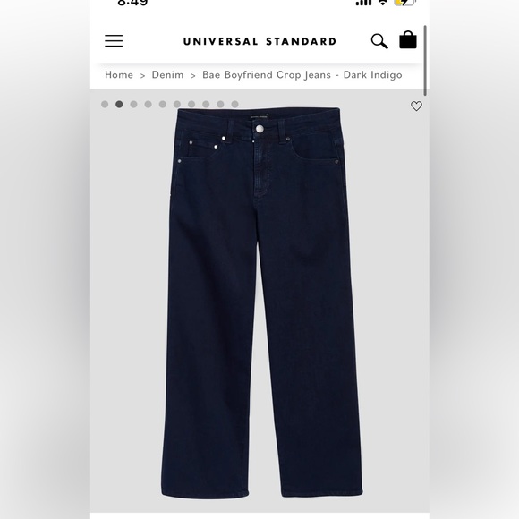 Universal Standard Bae Boufriend cropped in Dark Indigo - Picture 2 of 3